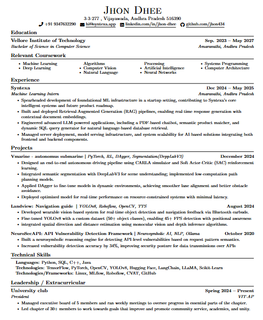 ATS-Optimized Resume Example